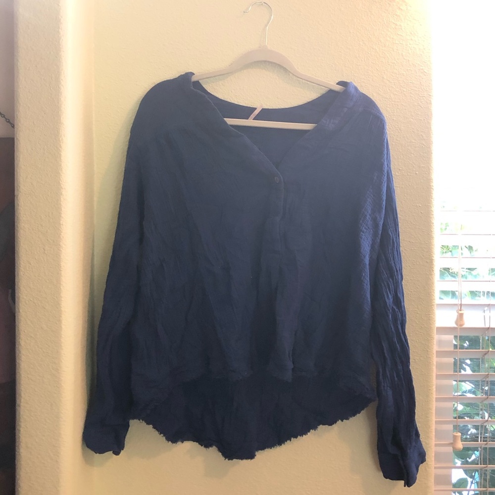 FREE PEOPLE blue long sleeve
